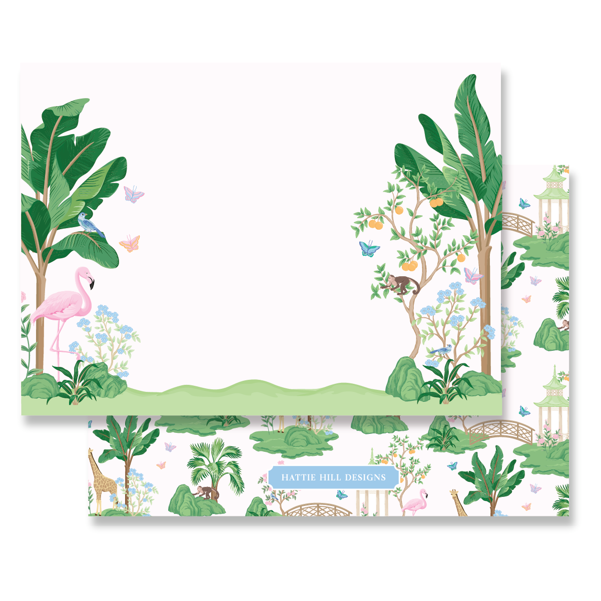 The Pink Palm | Flat Note Cards