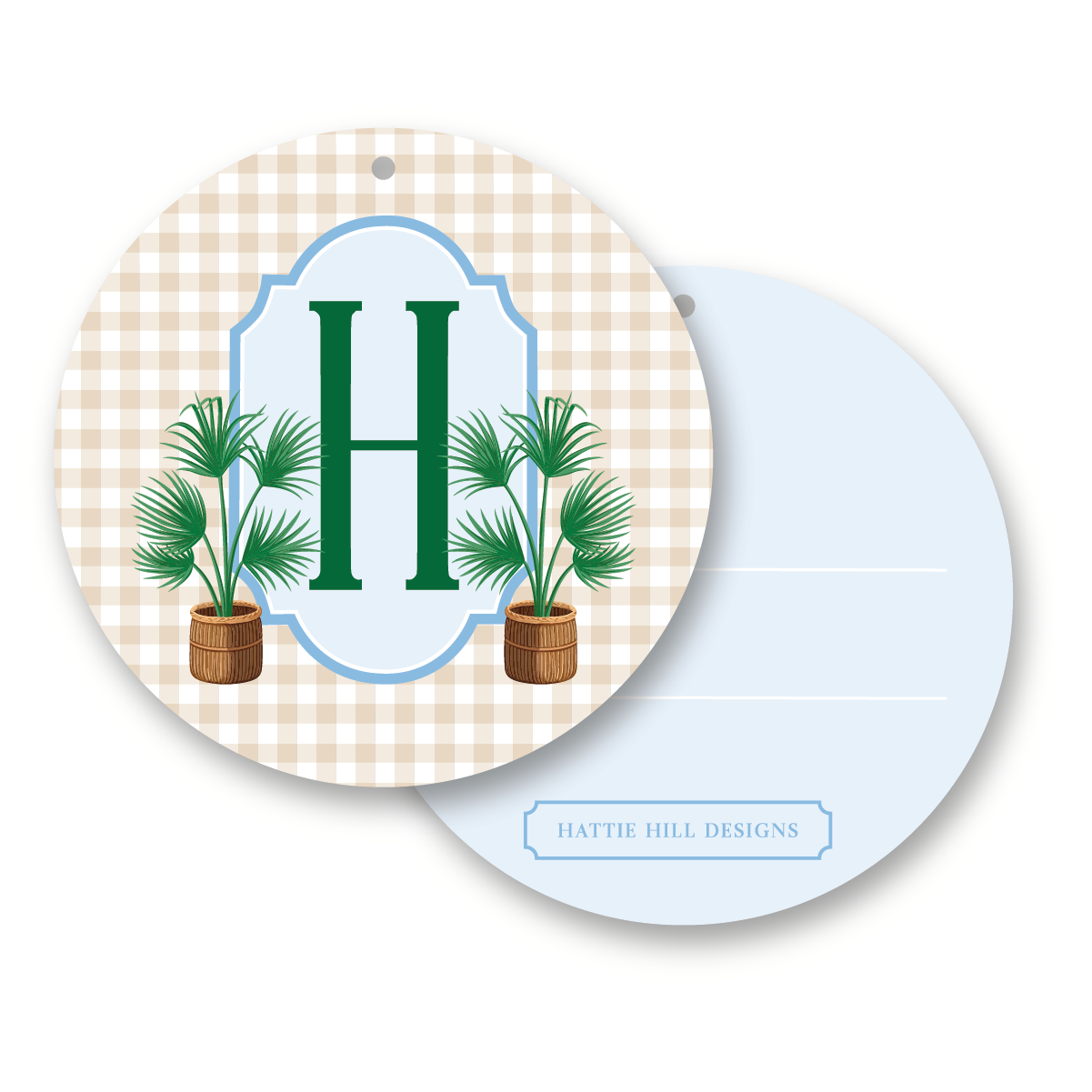 Seaside Basket | Round Gift Tag