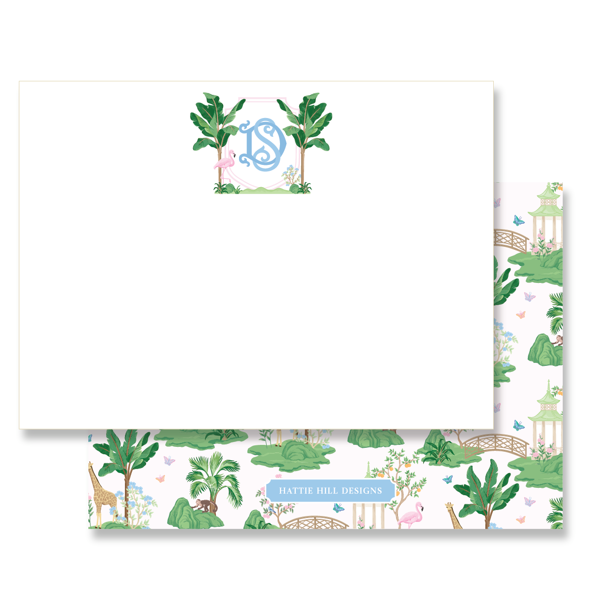 Chinoiserie Canopy | Flat Note Cards