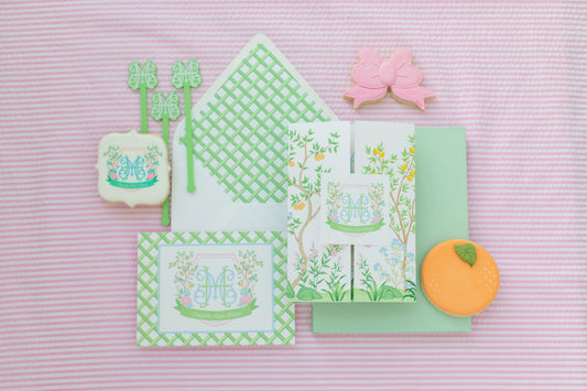 Citrus Chinoiserie Shower Details