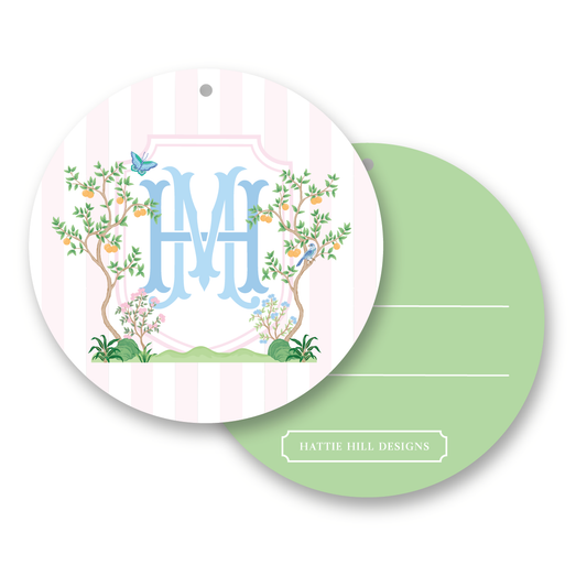 Citrus Trellis | Round Gift Tag