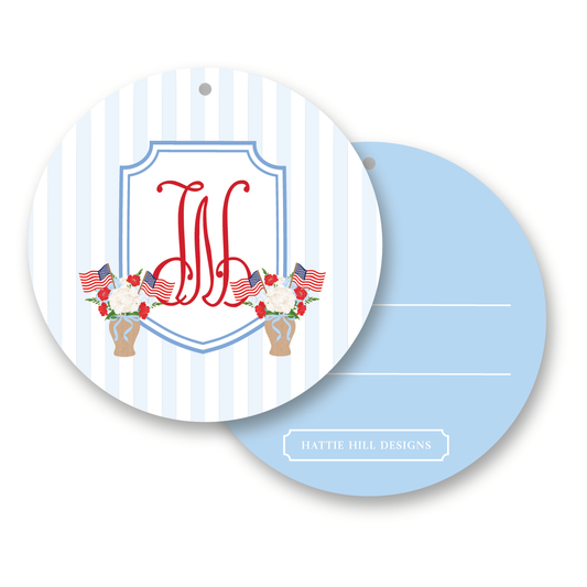 Liberty Bloom | Round Gift Tag