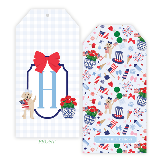 Red, White & Bloom | Gift Tag