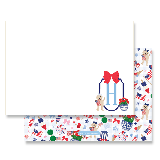 Red, White & Bloom | Flat Note Cards